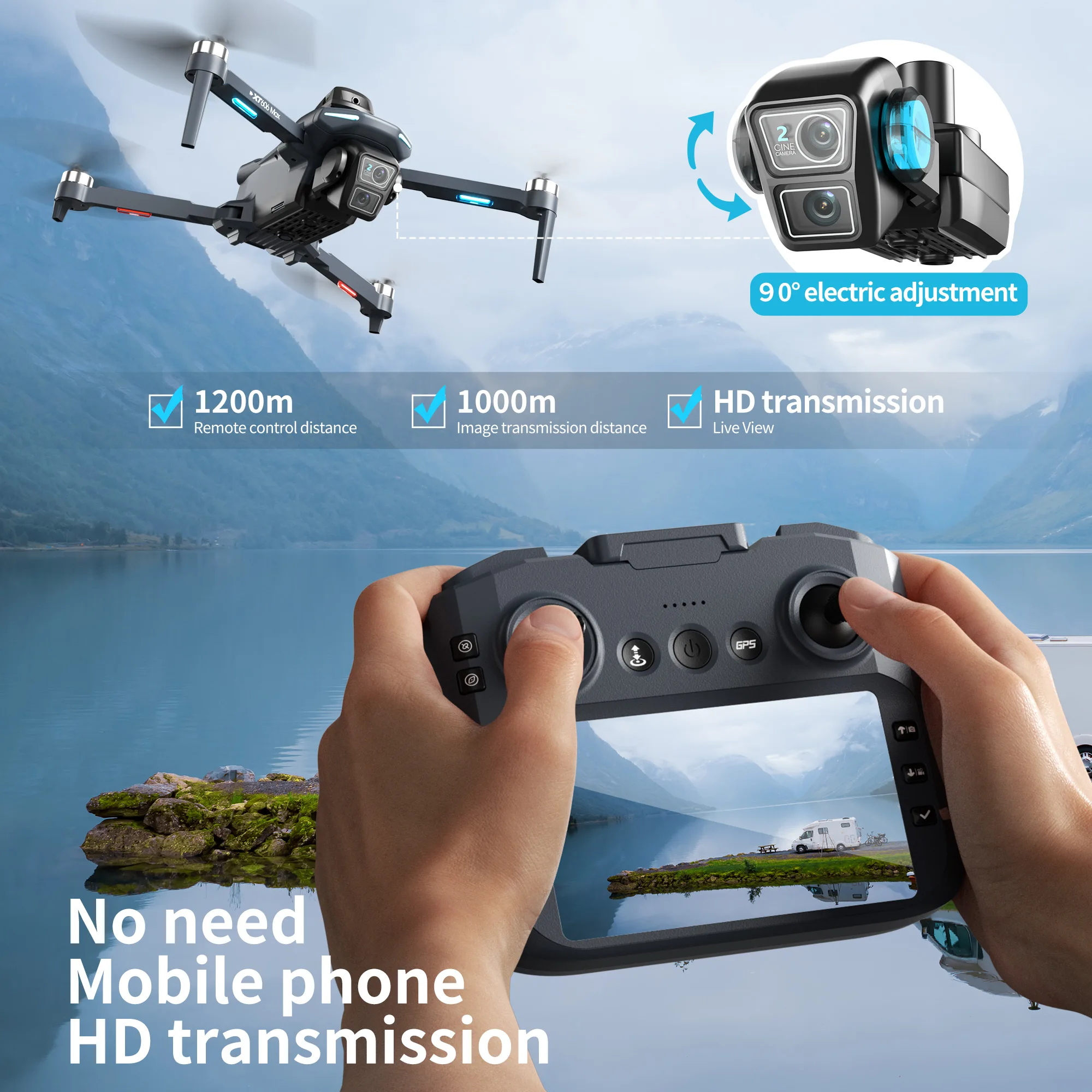 Оригинальный дрон XT606 MAX с  – обзор и цена Drone Thermal Imaging